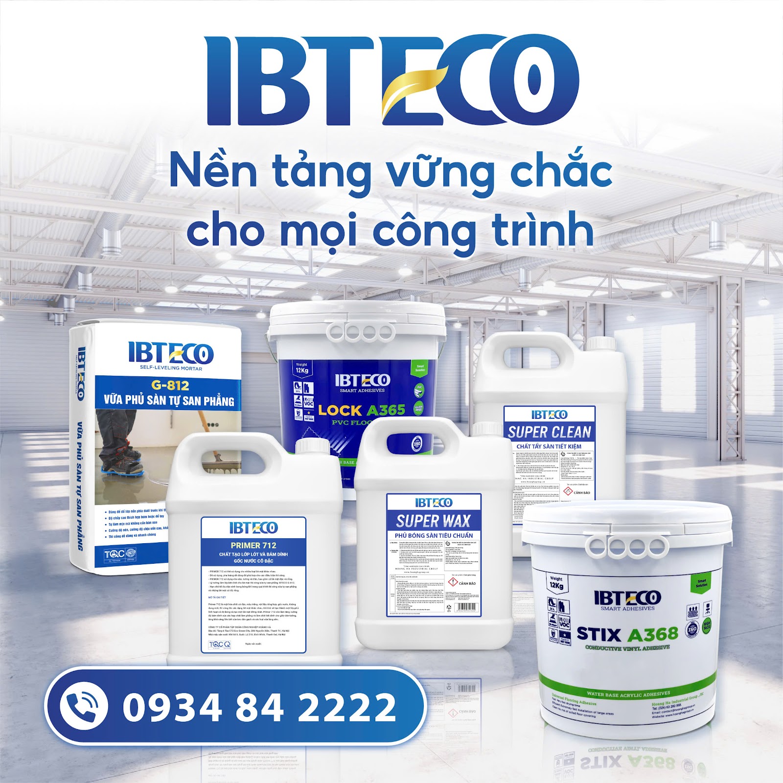 Keo Dán Sàn Và Vữa Tự San IBTECO – Cặp Đôi Hoàn Hảo Cho Nền Vững Chắc